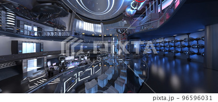 宇宙船内の検査室 96596031