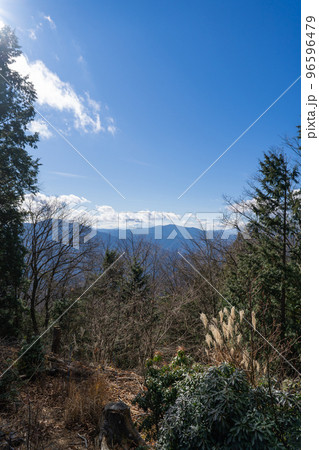 本仁田山の山頂から見た富士山(奥多摩) 本仁田山の山頂から見た富士山(奥多摩) 96596479