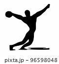 Fitness company logo, athlete with ball Fitness company logo, athlete with ball 96598048