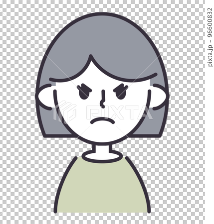 女短髮生氣 96600832