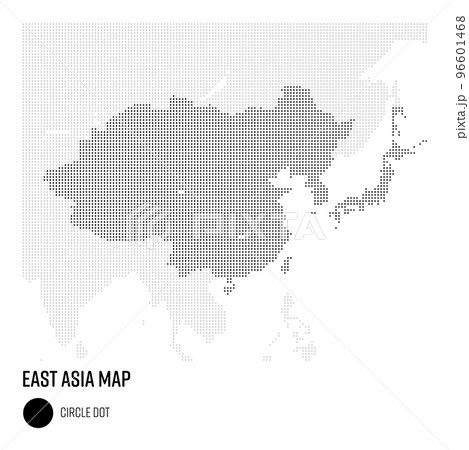 世界地図ドット粗め 東アジア地域 国別にグループ 世界地図ドット粗め 東アジア地域 国別にグループ 96601468