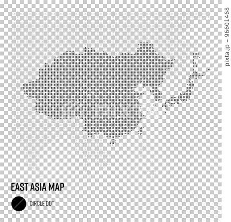 世界地図ドット粗め 東アジア地域 国別にグループ 世界地図ドット粗め 東アジア地域 国別にグループ 96601468