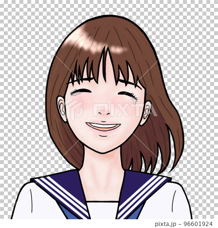 泣き笑いの女子学生 96601924
