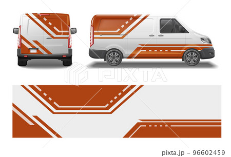 Van Realistic Car Mockup 96602459