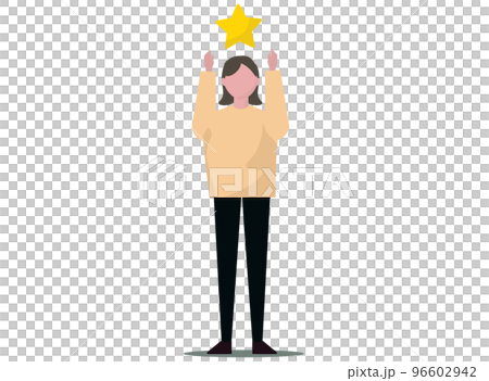 一個有品位的女人。升星、檢閱、勝利、勝利、升星 96602942