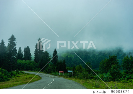 Caucasus mountain in georgian region Guria 96603374