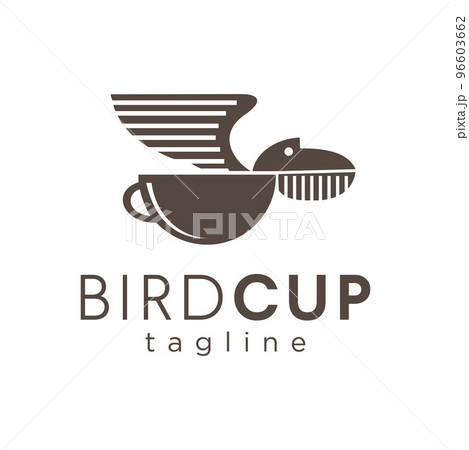 Coffee Bird Logo with cup mug Design Inspiration Stock Vector Coffee Bird Logo with cup mug Design Inspiration Stock Vector 96603662