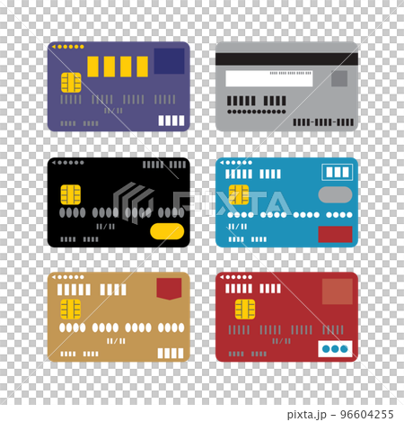 各種信用卡的插圖集 96604255