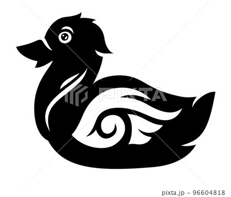 Tribal tattoo art with black decorative duck 96604818