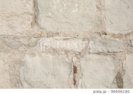 Grey Old Destroyed Brick Wall. Grey Old Destroyed Brick Wall. 96606280