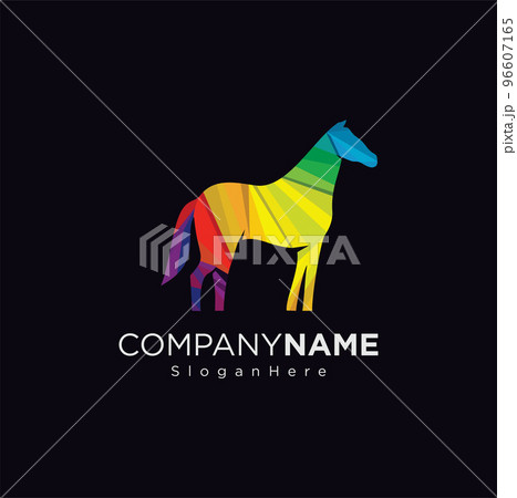 Horse logo color gradient colorful style Suitable For Company Logos Business Media Games Personal Needs Horse logo color gradient colorful style Suitable For Company Logos Business Media Games Personal Needs 96607165