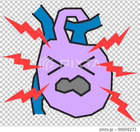 心筋梗塞や心臓発作で激痛が走るイラスト 心筋梗塞や心臓発作で激痛が走るイラスト 96608271