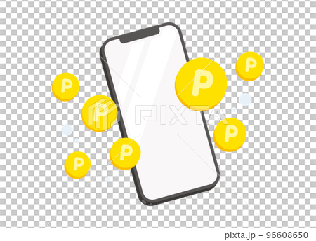 Smartphone and point vector illustration 96608650