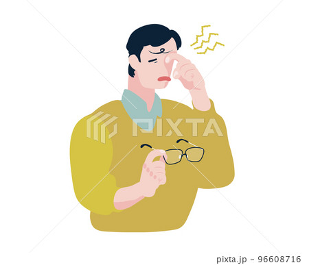 眼精疲労で目がかすむ 目が痛い 眼鏡が合ってない 96608716
