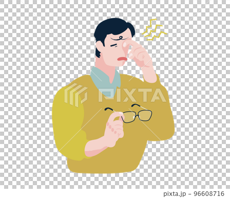 眼精疲労で目がかすむ 目が痛い 眼鏡が合ってない 96608716