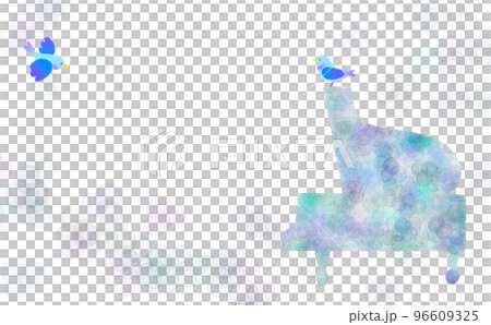 A simple illustration with a piano silhouette design and copy space A simple illustration with a piano silhouette design and copy space 96609325