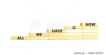 All we have is now symbol. Concept words All we have is now on wooden blocks. Beautiful white table white background. Business, motivational all we have is now concept. Copy space. All we have is now symbol. Concept words All we have is now on wooden blocks. Beautiful white table white background. Business, motivational all we have is now concept. Copy space. 96610403