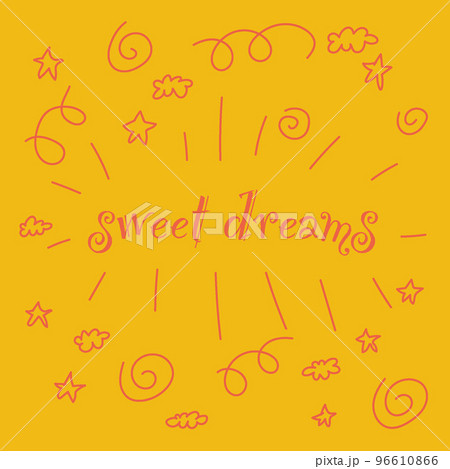 cute card sweet dreams, good night. stars 96610866