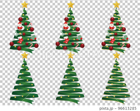 クリスマスツリー　リボン飾り 96613285