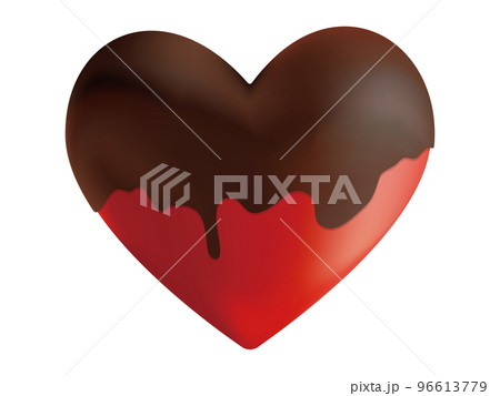 ハートチョコレート　バレンタイン素材 96613779