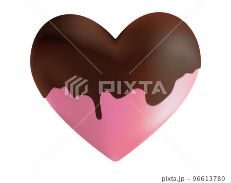 ハートチョコレート　バレンタイン素材 96613780