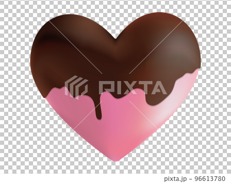 ハートチョコレート　バレンタイン素材 96613780