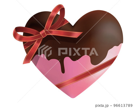ハートチョコレート　バレンタイン素材 96613789