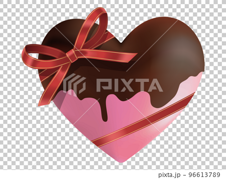 ハートチョコレート　バレンタイン素材 96613789