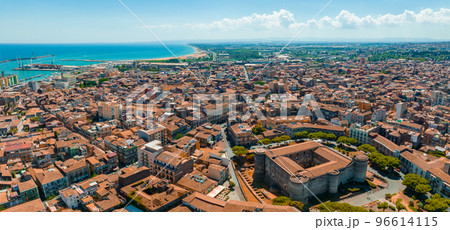 Panorama of the Castello Ursino, also known as Castello Svevo di Catania, is a castle in Catania, Sicily, southern Italy. 96614115