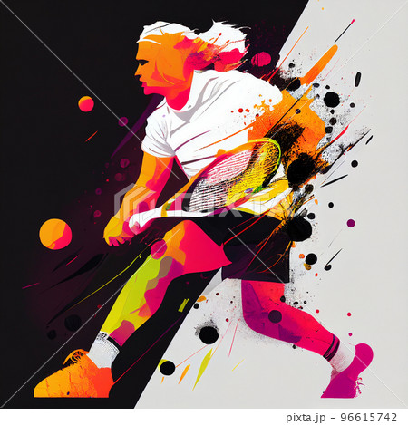 Tennis. Colorful abstract tennis background. Sports poster illustration Tennis. Colorful abstract tennis background. Sports poster illustration 96615742