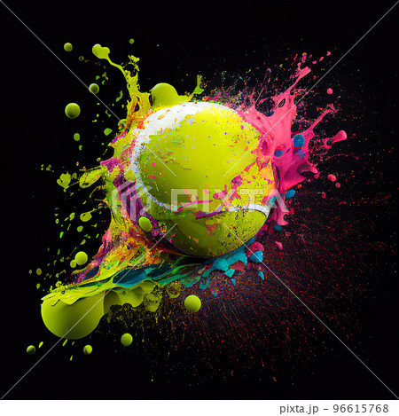 Tennis. Colorful abstract tennis background. Sports poster illustration 96615768