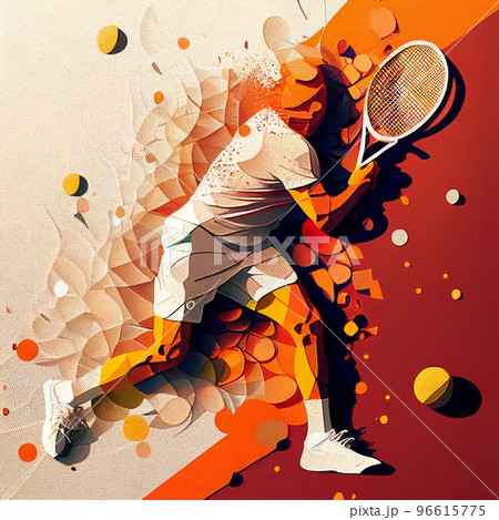 Tennis. Colorful abstract tennis background. Sports poster illustration Tennis. Colorful abstract tennis background. Sports poster illustration 96615775