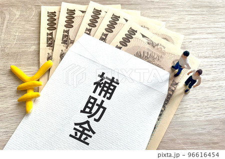 補助金を受け取るビジネスマン 96616454
