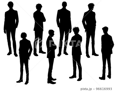 人物セット　スーツ姿の男性 96616993