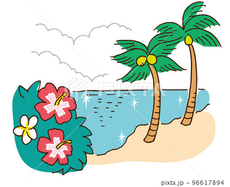 南国のイメージイラスト 南国のイメージイラスト 96617894