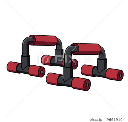 プッシュアップバー斜めのイラスト 96619104