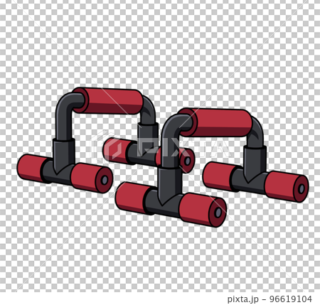 プッシュアップバー斜めのイラスト 96619104