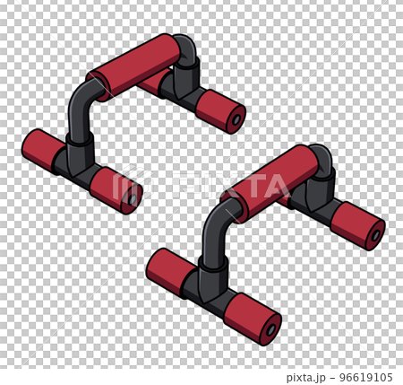 プッシュアップバー斜めのイラスト 96619105