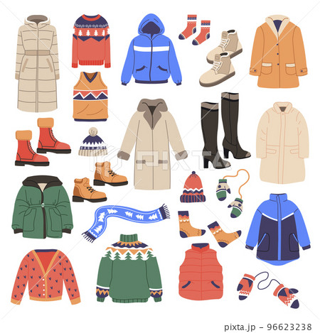 Winter clothing, clothing for cold winter season Winter clothing, clothing for cold winter season 96623238