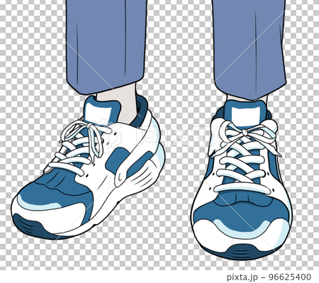 スニーカーのイラスト【メンズ・足元・くつ・靴・ダサい・かっこいい・履き物・ファッション・おしゃれ】 スニーカーのイラスト【メンズ・足元・くつ・靴・ダサい・かっこいい・履き物・ファッション・おしゃれ】 96625400