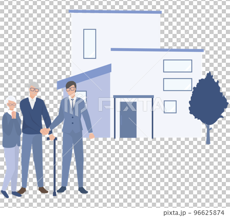 一對老年夫婦賣掉自己的房子，一個男商人買下了房子 96625874