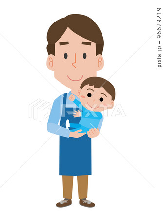 子供を抱いた父親 96629219