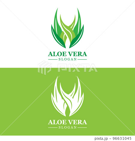 Aloe Vera Logo, Health Leaf Vector, Design Suitable For Beauty Salon, Organic Recycling, Skin Health Leaf 96631045