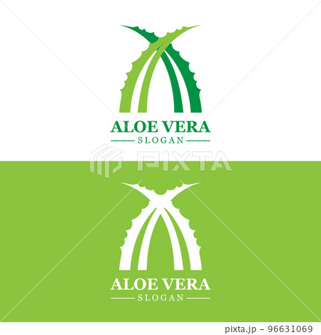 Aloe Vera Logo, Health Leaf Vector, Design Suitable For Beauty Salon, Organic Recycling, Skin Health Leaf 96631069