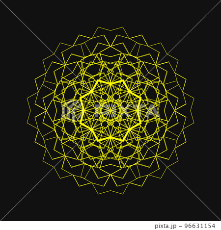 幾何学模様 フラクタル 神聖幾何学 カラフルアイコン プロフィール画像 96631154