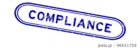 Grunge blue compliance word rubber seal stamp on white background Grunge blue compliance word rubber seal stamp on white background 96631709