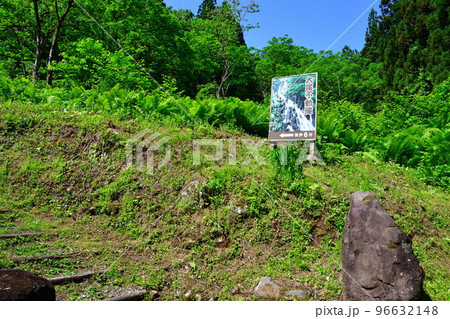 大尾不動滝入り口山道（新潟県） 96632148