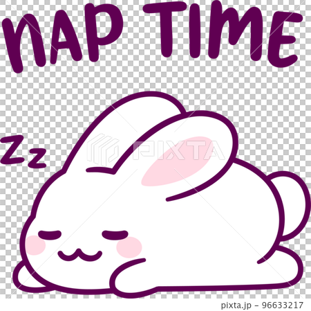 Cute cartoon sleeping bunny | Sticker