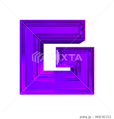 Violet decorative letter on transparent background.Art font. Violet decorative letter on transparent background.Art font. 96636152