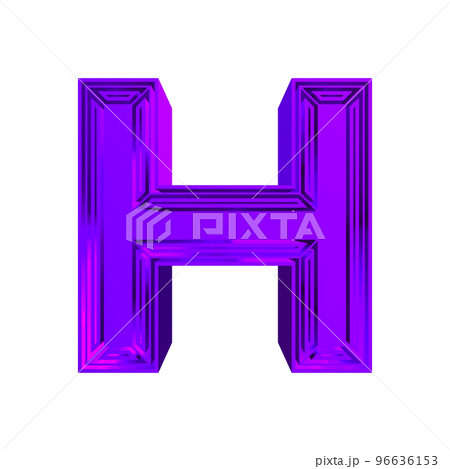 Violet decorative letter on transparent background.Art font. 96636153